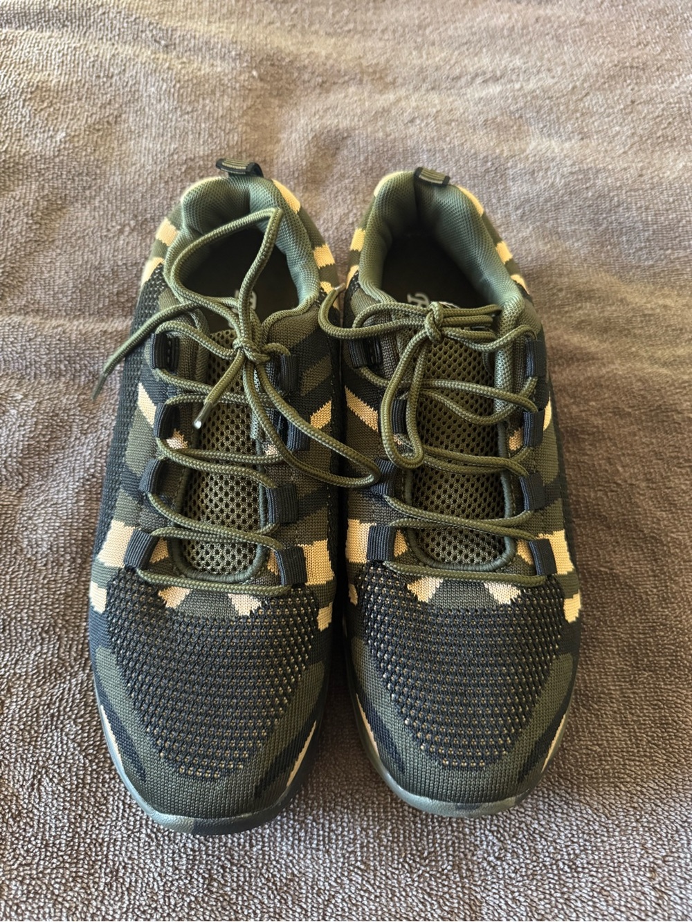 Olive Green Camo Athletic Sneakers